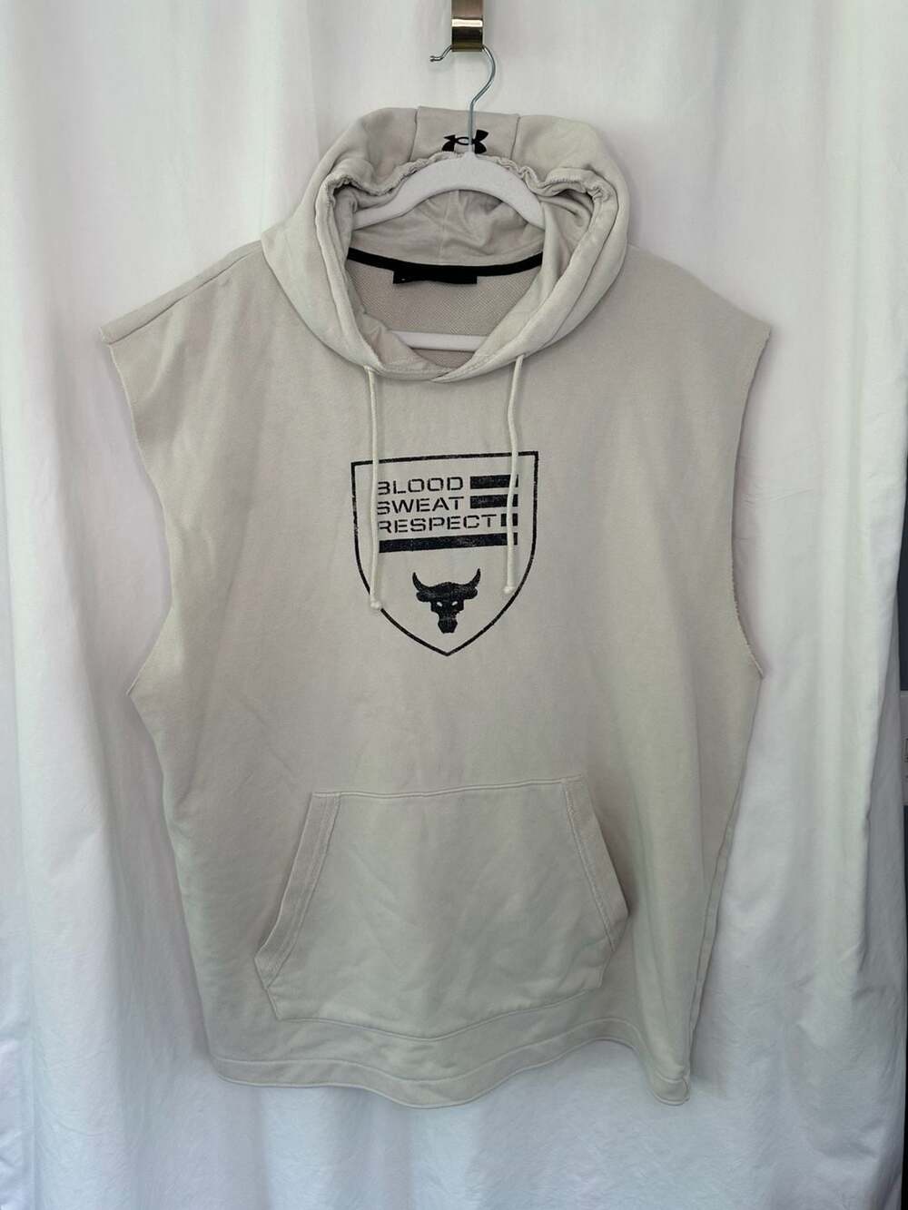 Under Armour Project Rock Heavyweight Terry Sleeveless Hoodie XXL
